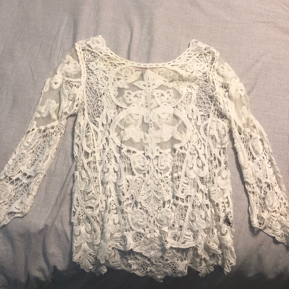 White Vintage Blouse-Large